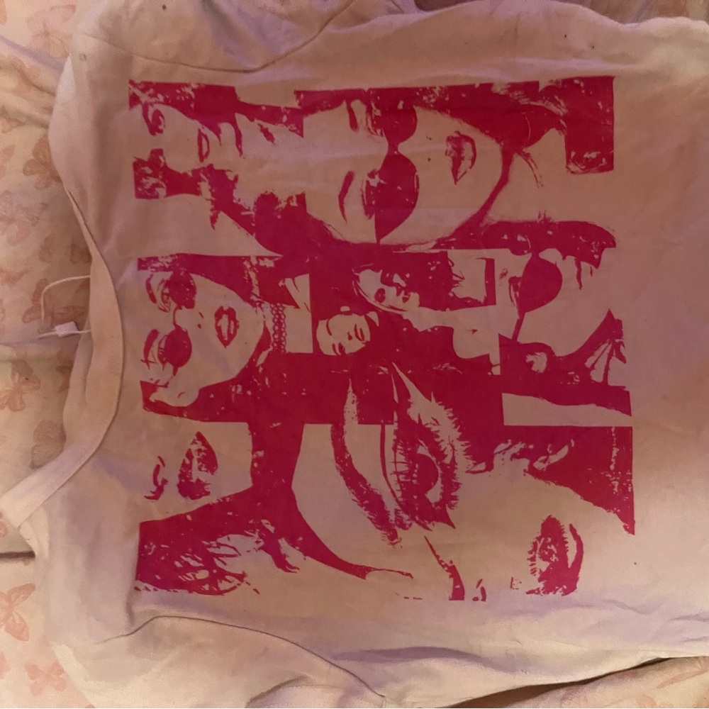 Kids Graphic Tee - Pink and White